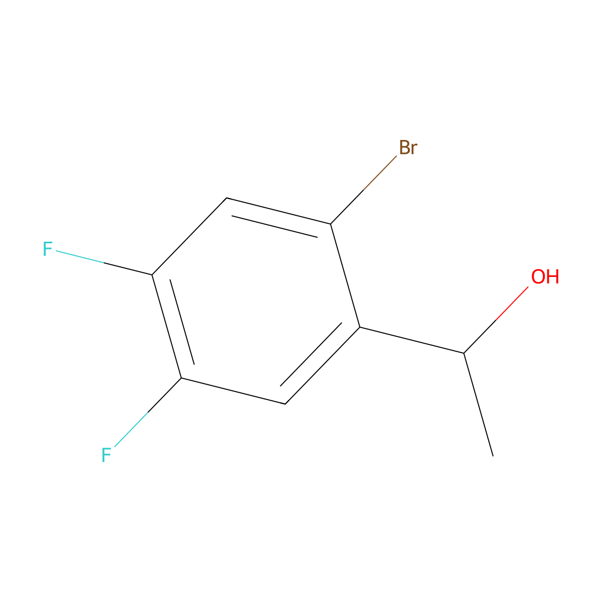 1-(2-Bromo-4,5-difluorophenyl)ethanol molecular structure, CAS 1232407-48-5