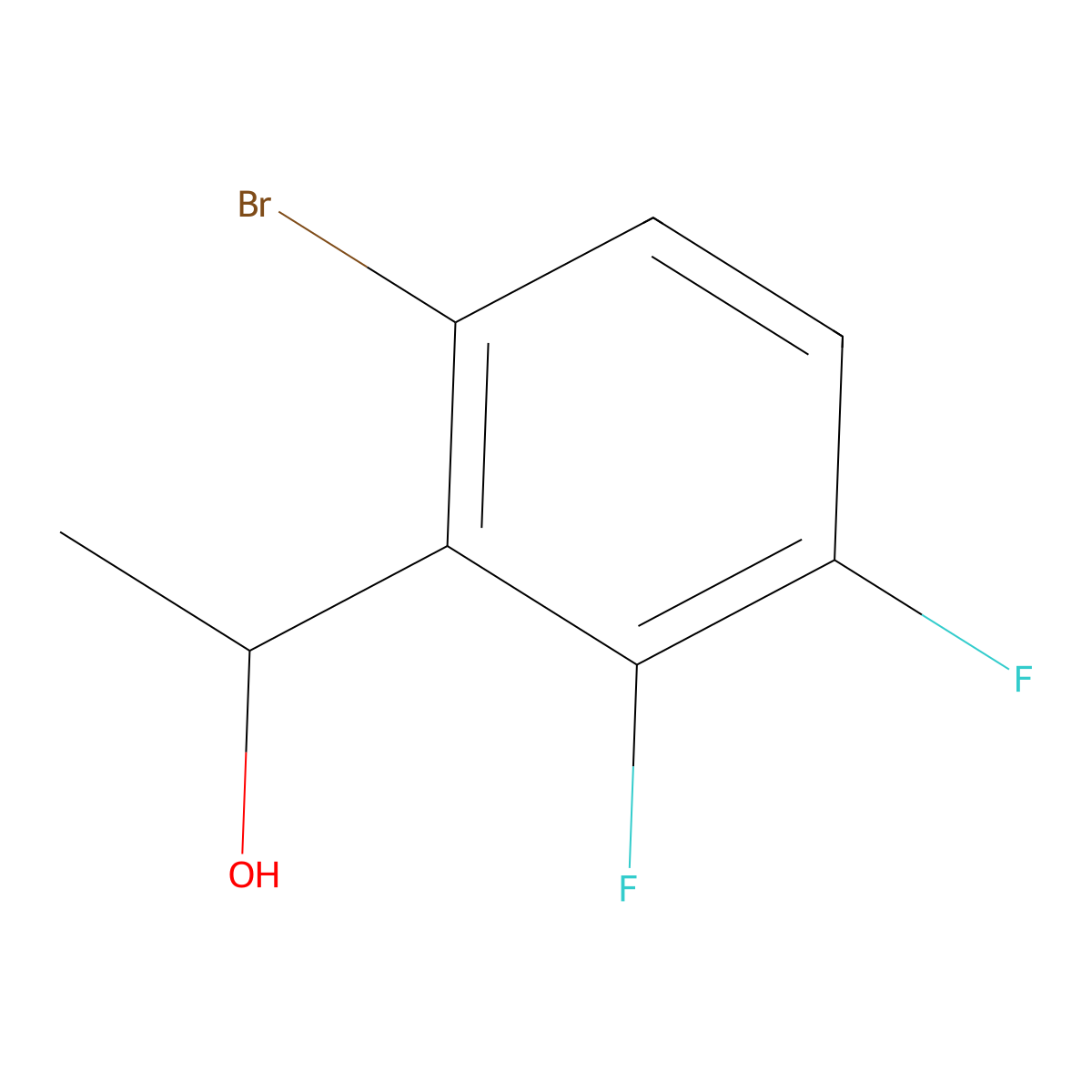 1-(6-Bromo-2,3-difluorophenyl)ethanol molecular structure, CAS 1232407-69-0