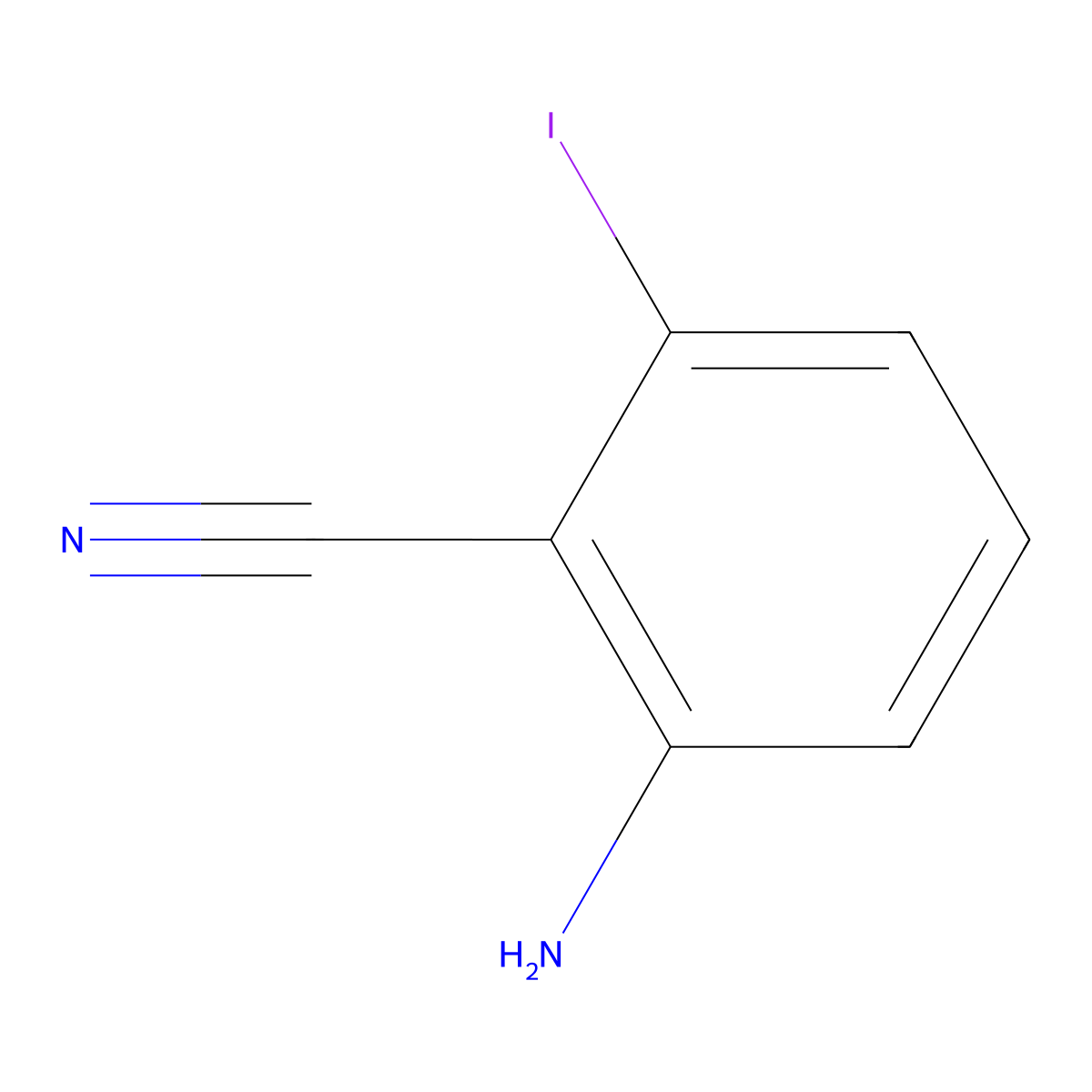 2-Amino-6-iodobenzonitrile molecular structure, CAS 123241-50-9