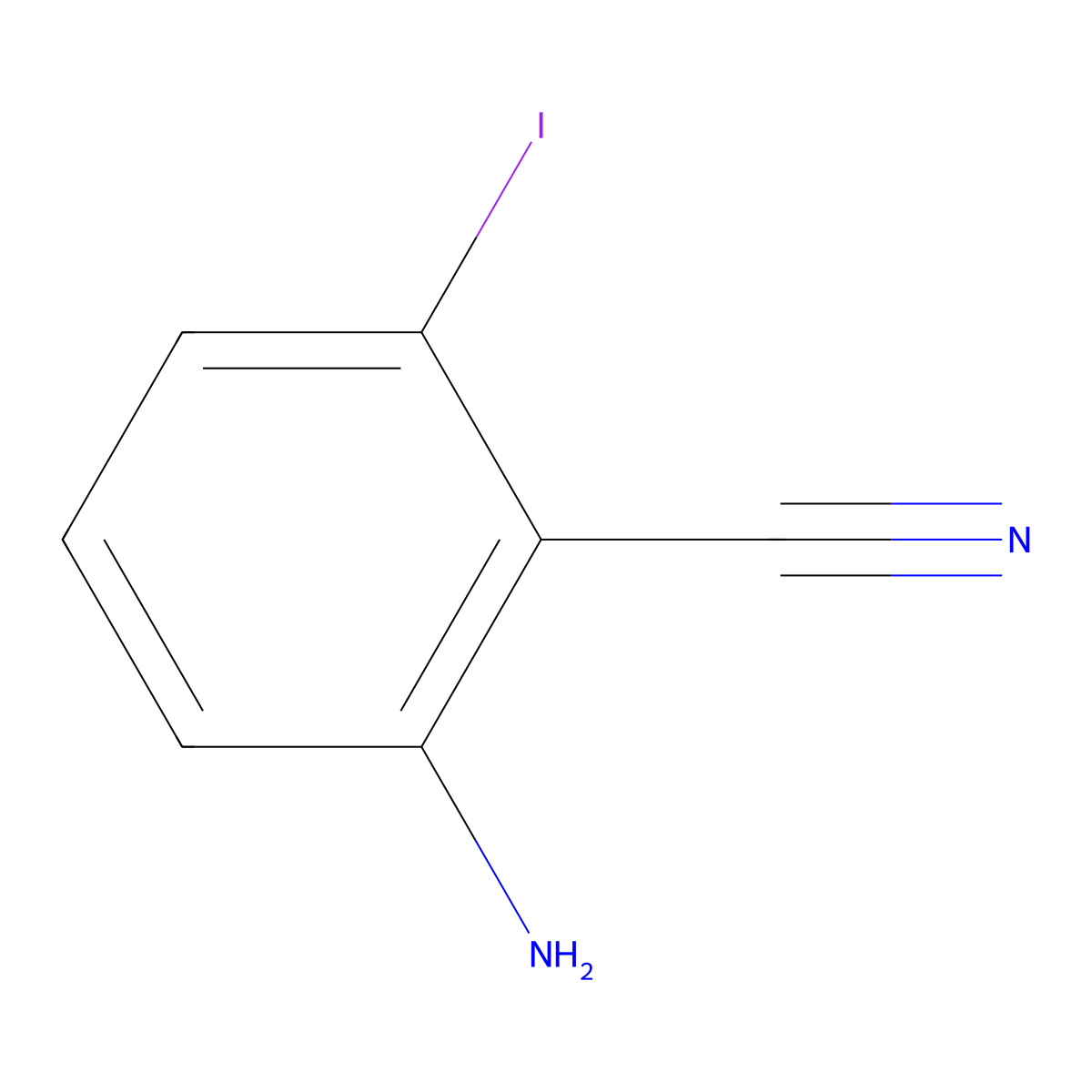2-Amino-6-iodobenzonitrile molecular structure, CAS 123241-50-9