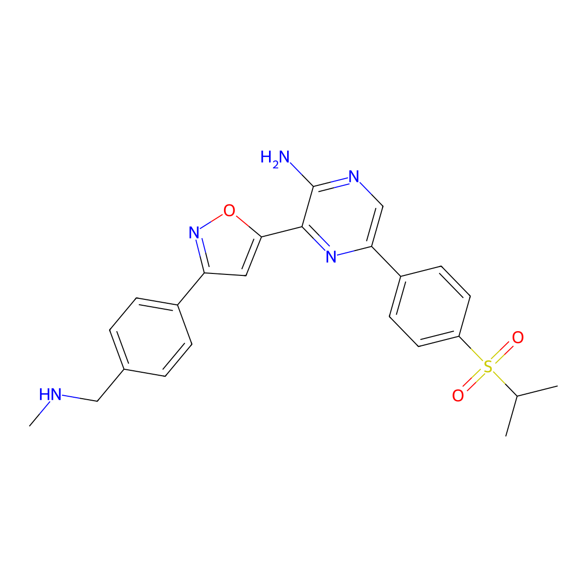 Berzosertib molecular structure, CAS 1232416-25-9