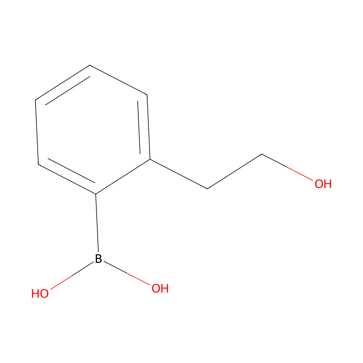 (2-(2-Hydroxyethyl)phenyl)boronic acid molecular structure, CAS 1232424-23-5