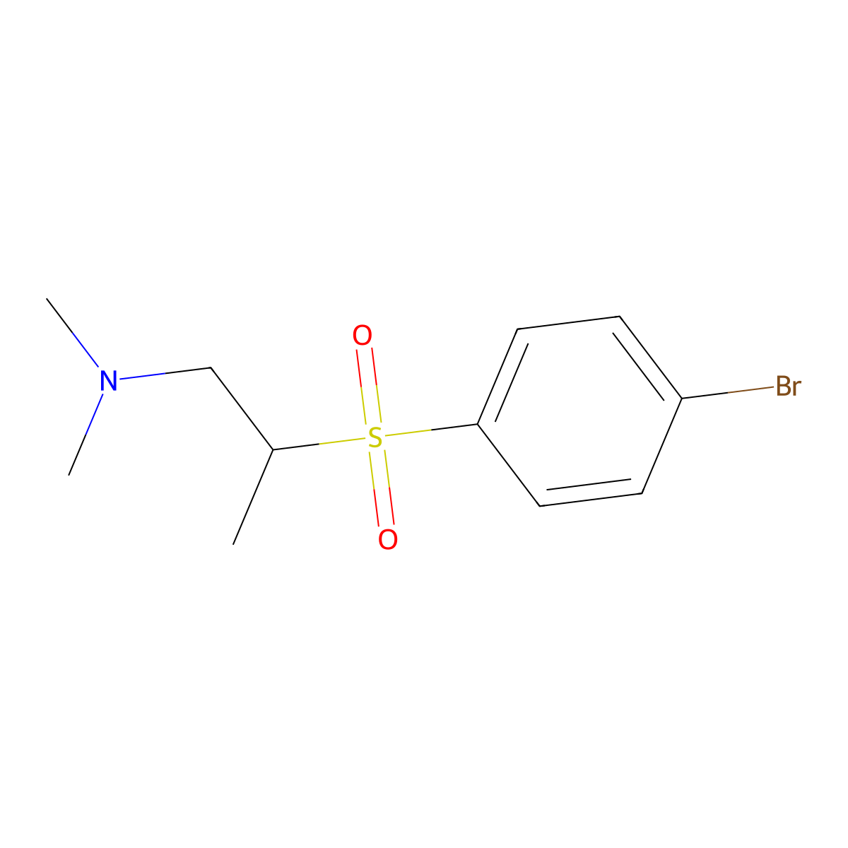 2-(4-Bromophenylsulfonyl)-N,N-dimethylpropan-1-amine molecular structure, CAS 1232424-47-3