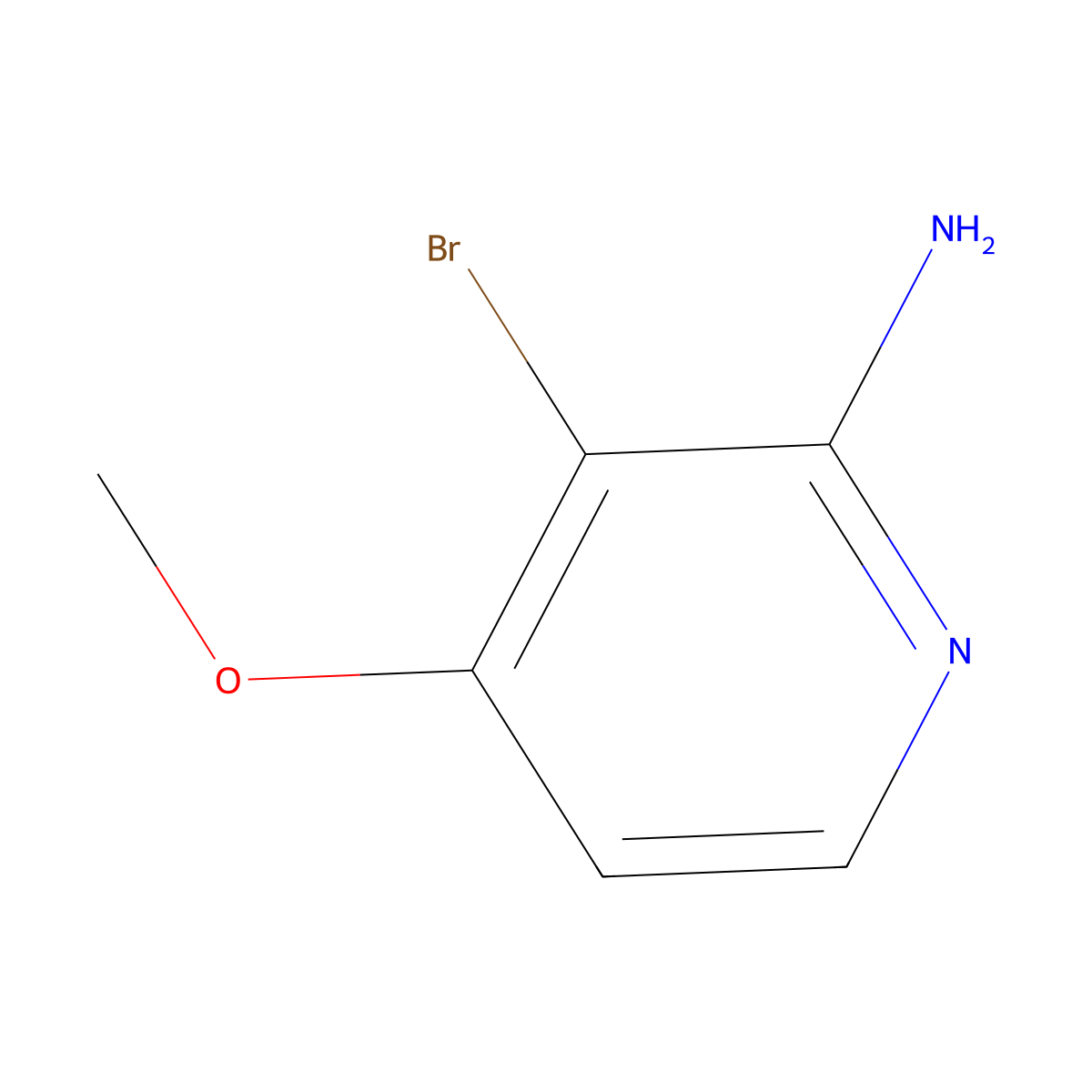 3-Bromo-4-methoxypyridin-2-amine molecular structure, CAS 1232430-92-0