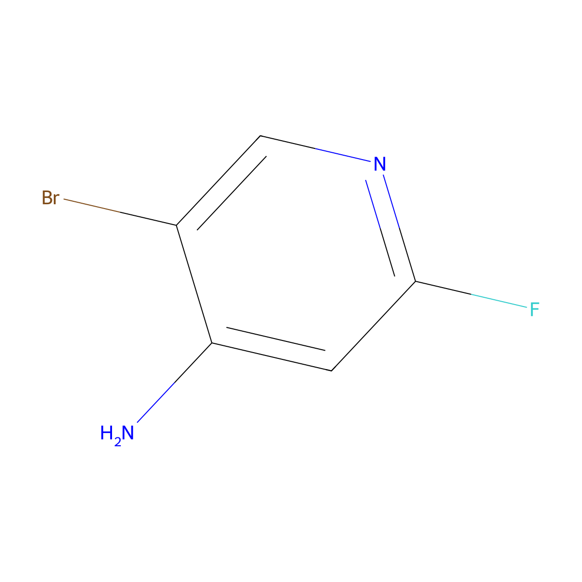 5-Bromo-2-fluoropyridin-4-amine molecular structure, CAS 1232430-97-5