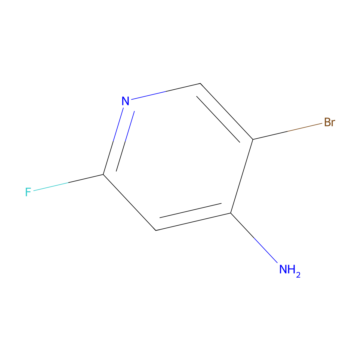 5-Bromo-2-fluoropyridin-4-amine molecular structure, CAS 1232430-97-5