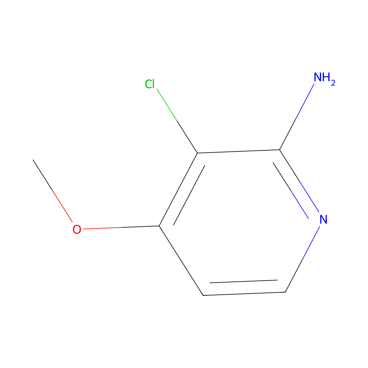 3-Chloro-4-methoxypyridin-2-amine molecular structure, CAS 1232431-05-8