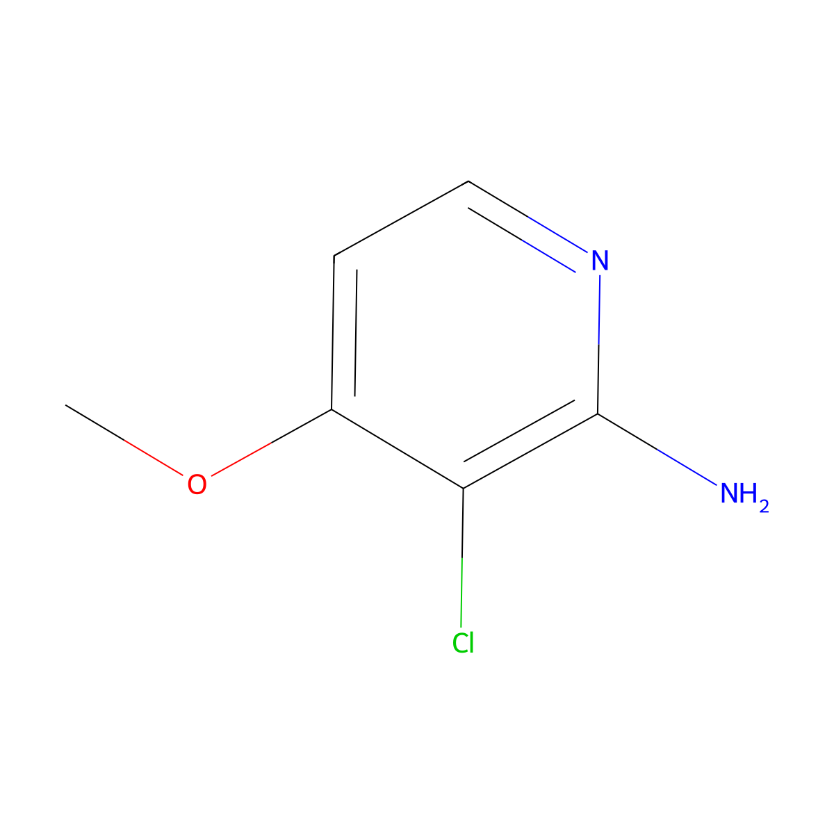 3-Chloro-4-methoxypyridin-2-amine molecular structure, CAS 1232431-05-8