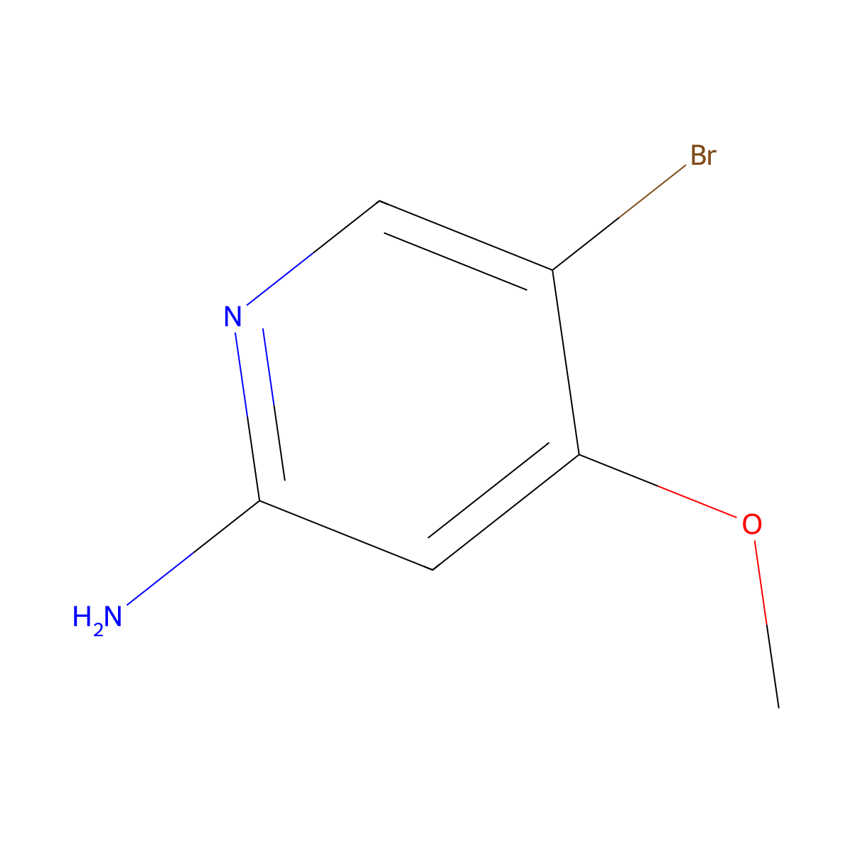 5-Bromo-4-methoxypyridin-2-amine molecular structure, CAS 1232431-11-6