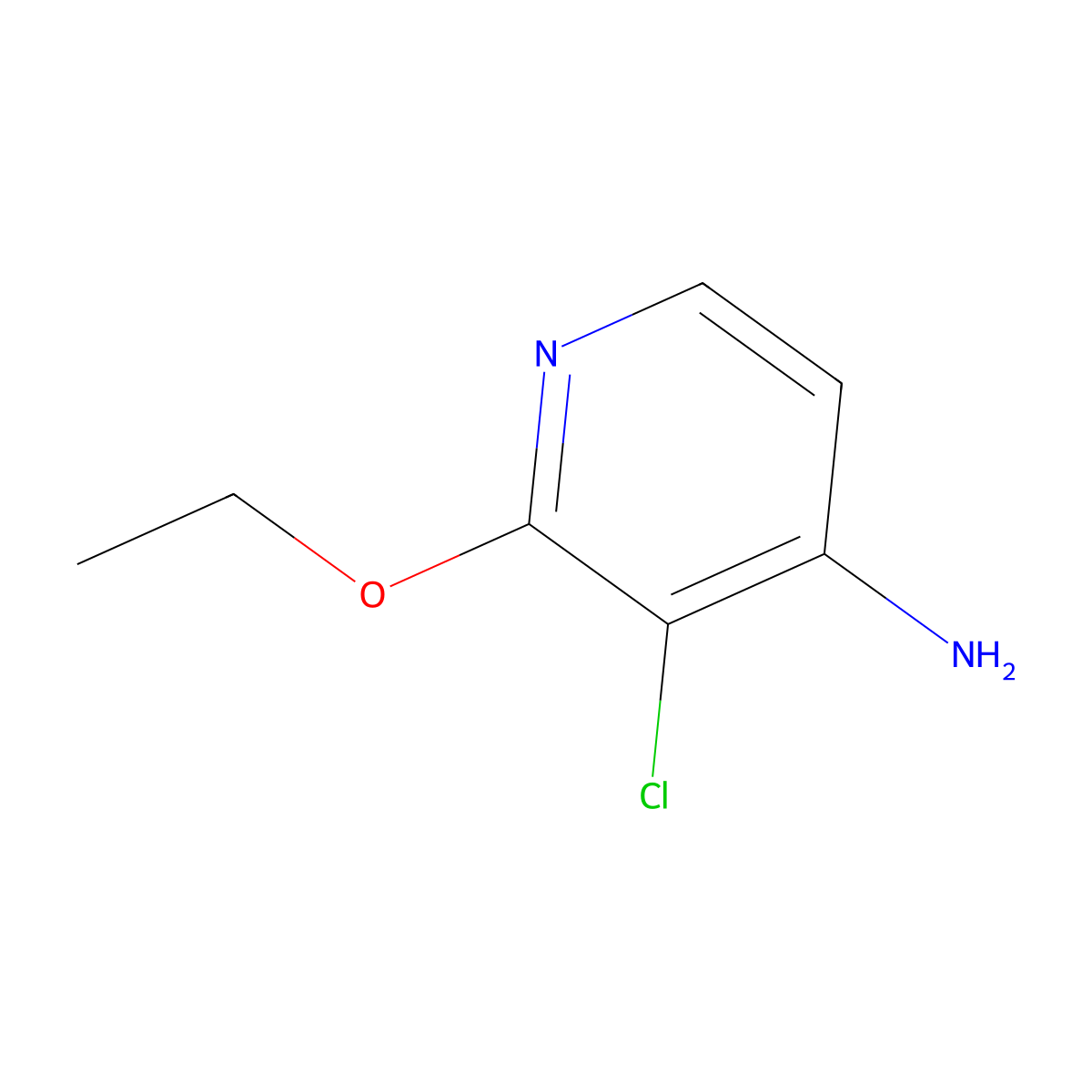 3-Chloro-2-ethoxypyridin-4-amine molecular structure, CAS 1232431-38-7