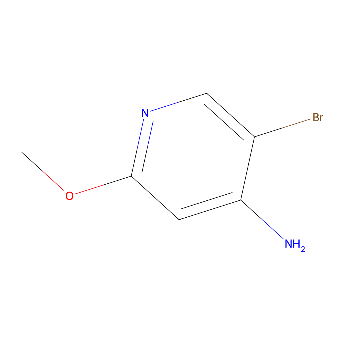 5-Bromo-2-methoxypyridin-4-amine molecular structure, CAS 1232431-48-9