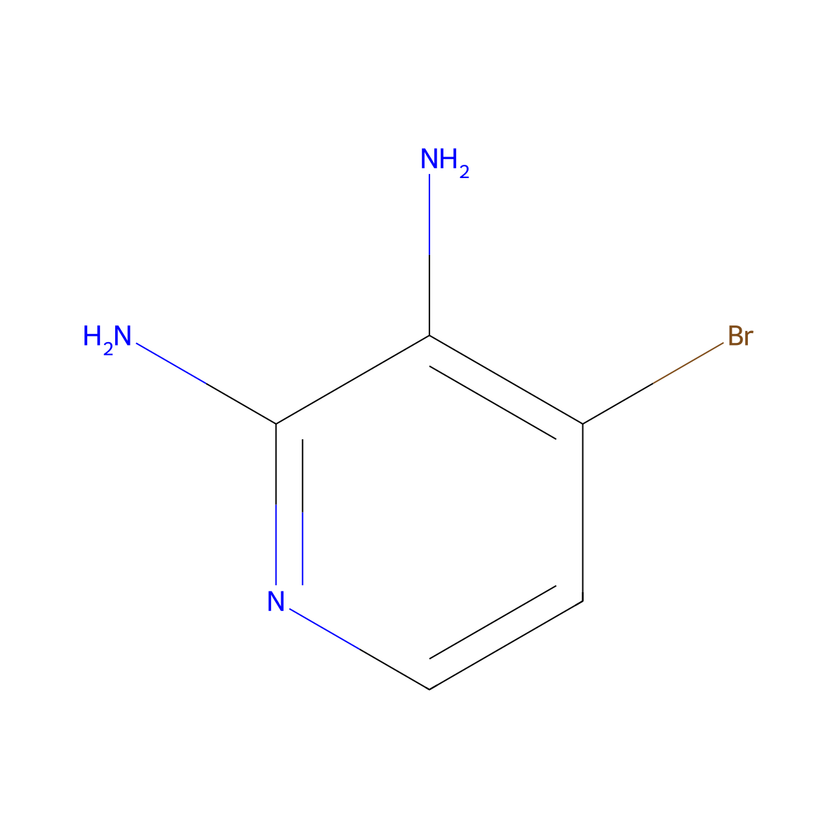 4-Bromopyridine-2,3-diamine molecular structure, CAS 1232431-75-2
