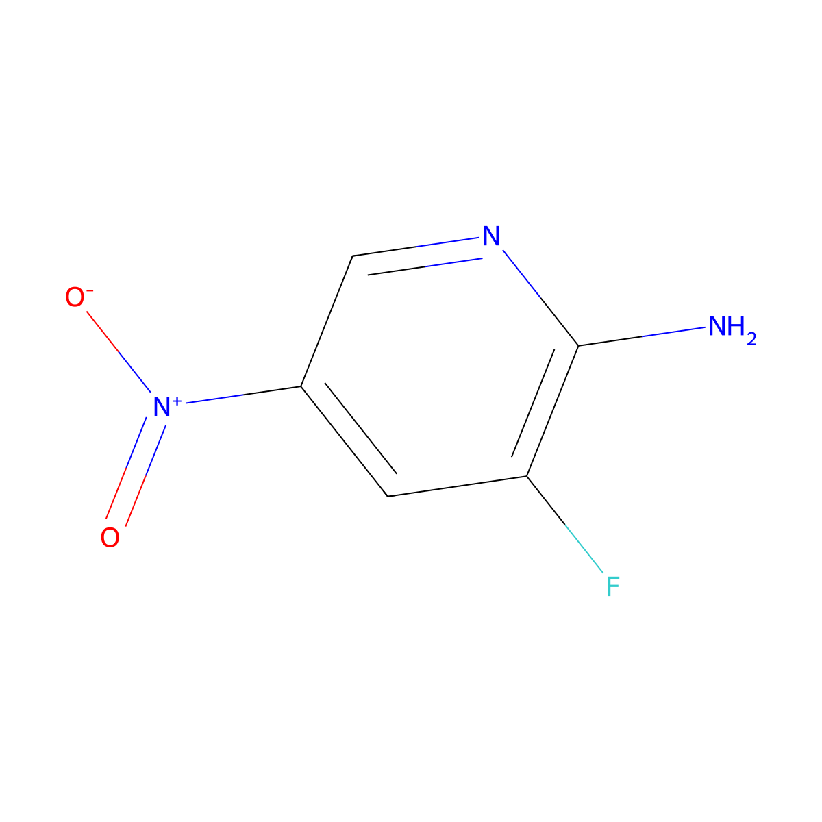 3-Fluoro-5-nitropyridin-2-amine molecular structure, CAS 1232432-08-4