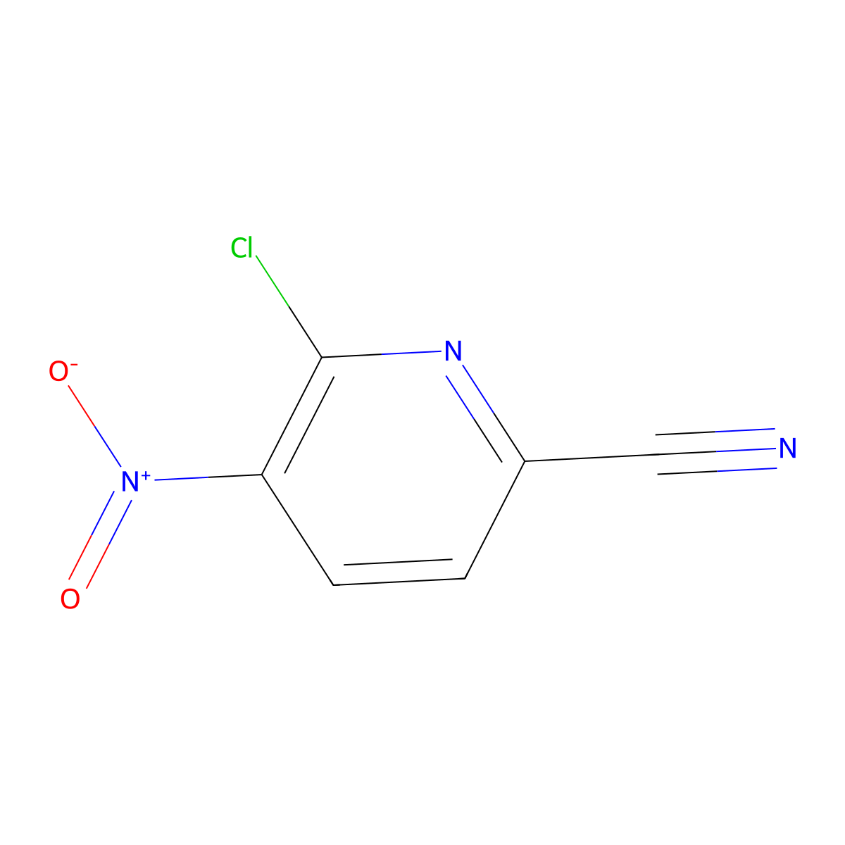 6-Chloro-5-nitropicolinonitrile molecular structure, CAS 1232432-41-5