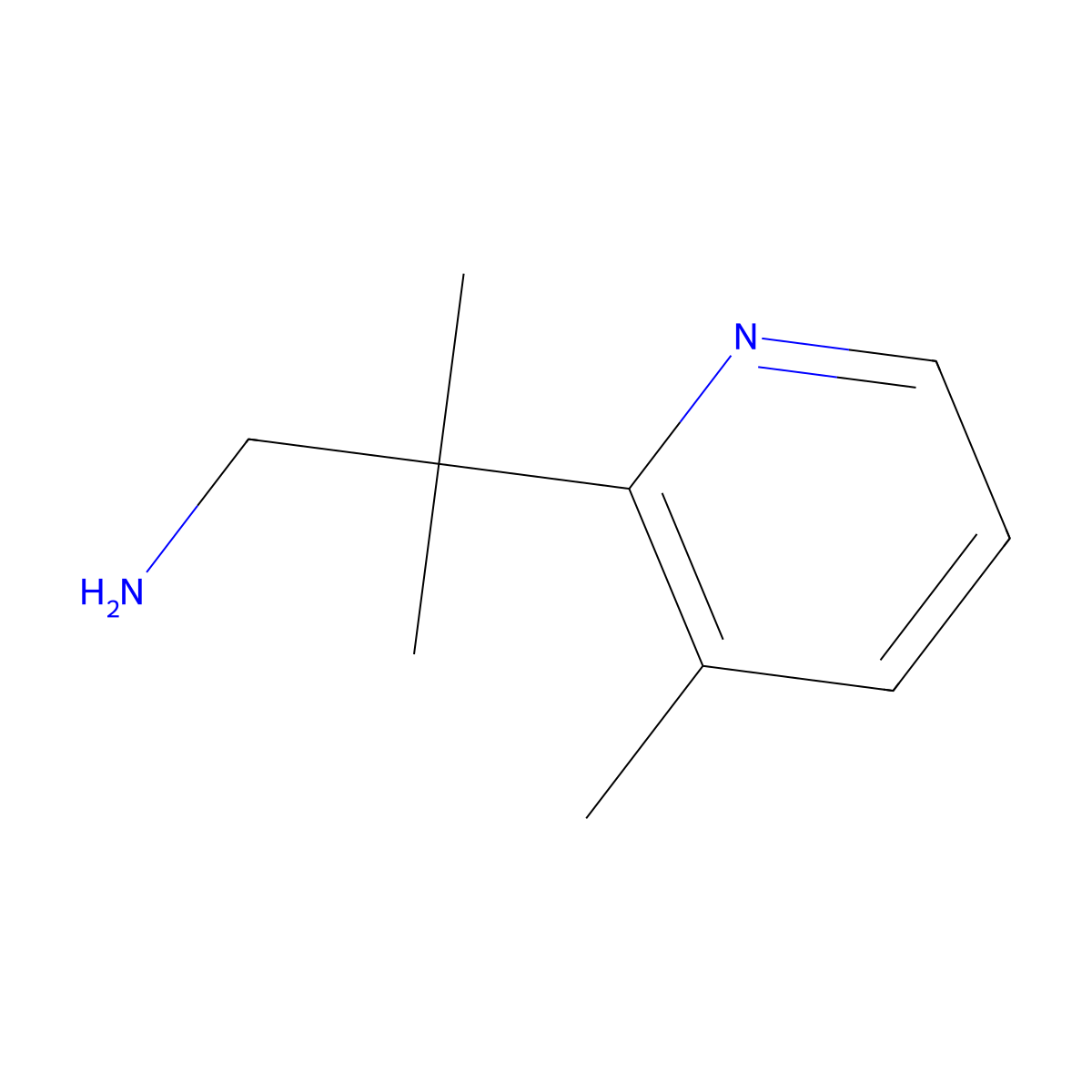 2-Methyl-2-(3-methylpyridin-2-yl)propan-1-amine molecular structure, CAS 1232432-91-5