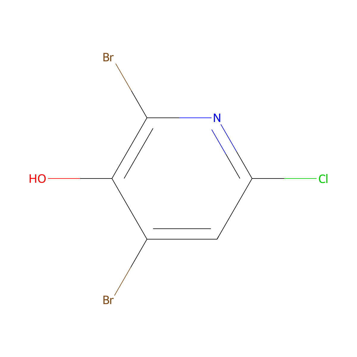 2,4-Dibromo-6-chloropyridin-3-ol molecular structure, CAS 1232433-08-7