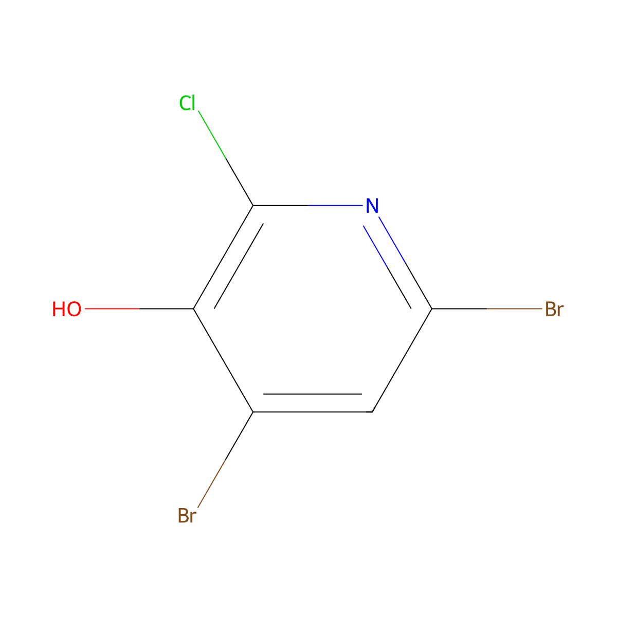 4,6-Dibromo-2-chloropyridin-3-ol molecular structure, CAS 1232433-22-5