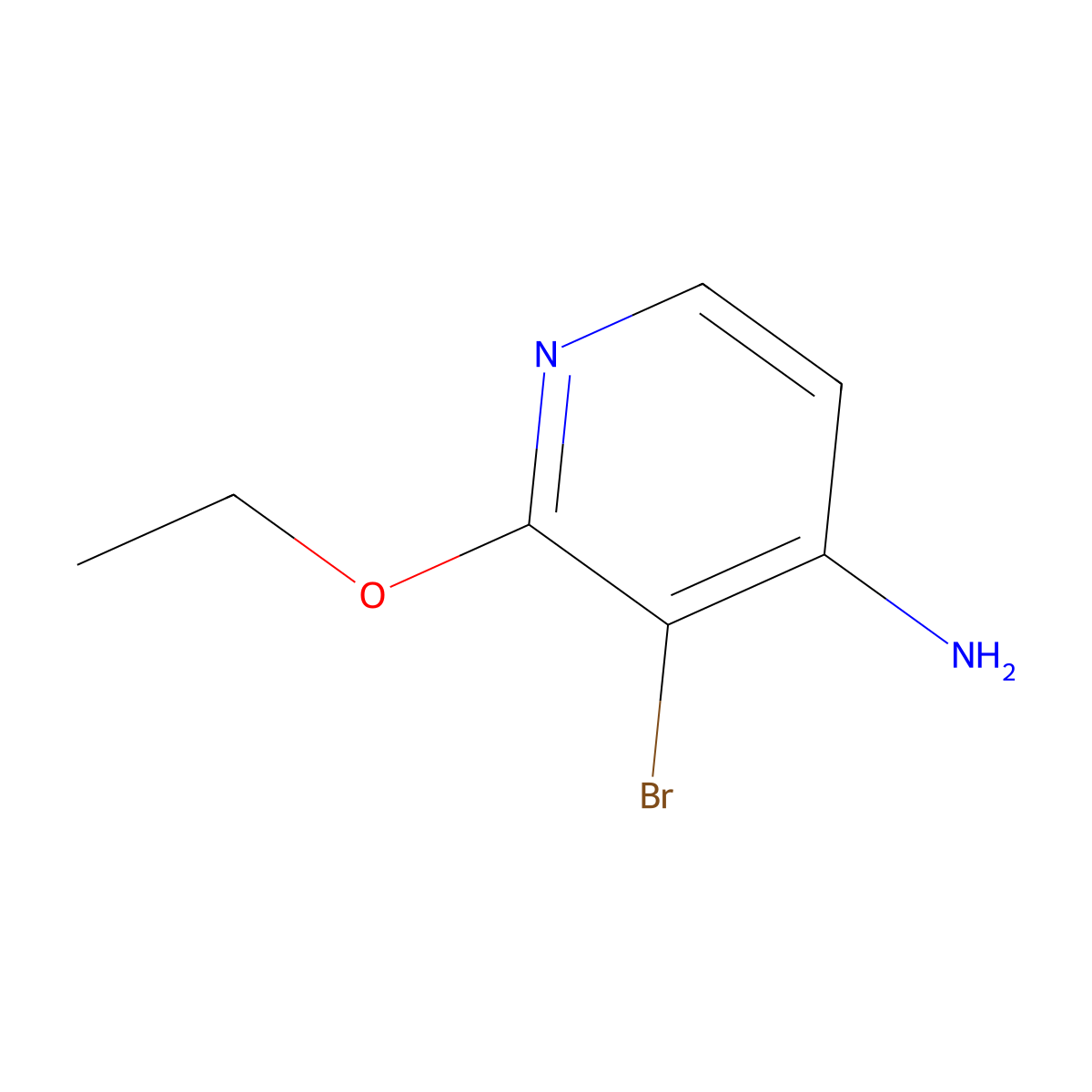 3-Bromo-2-ethoxypyridin-4-amine molecular structure, CAS 1232433-25-8