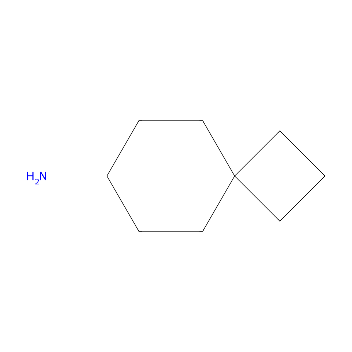Spiro[3.5]nonan-7-amine molecular structure, CAS 1232433-32-7