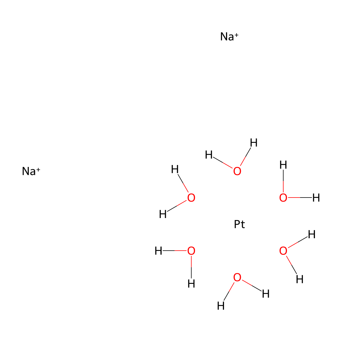 Sodium hexahydroxyplatinate(IV) molecular structure, CAS 12325-31-4
