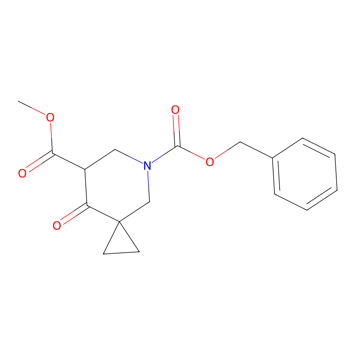 5-Benzyl 7-methyl 8-oxo-5-azaspiro[2.5]octane-5,7-dicarboxylate molecular structure, CAS 1232542-20-9
