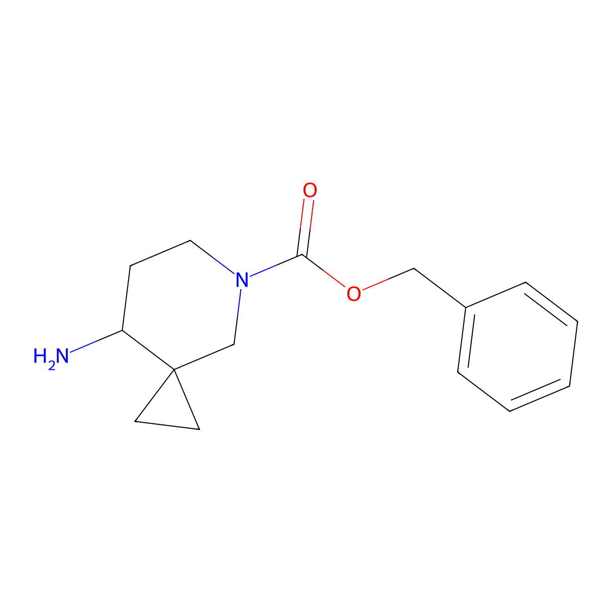 8-Amino-5-aza-spiro[2.5]octane-5-carboxylic acid benzyl ester molecular structure, CAS 1232542-22-1
