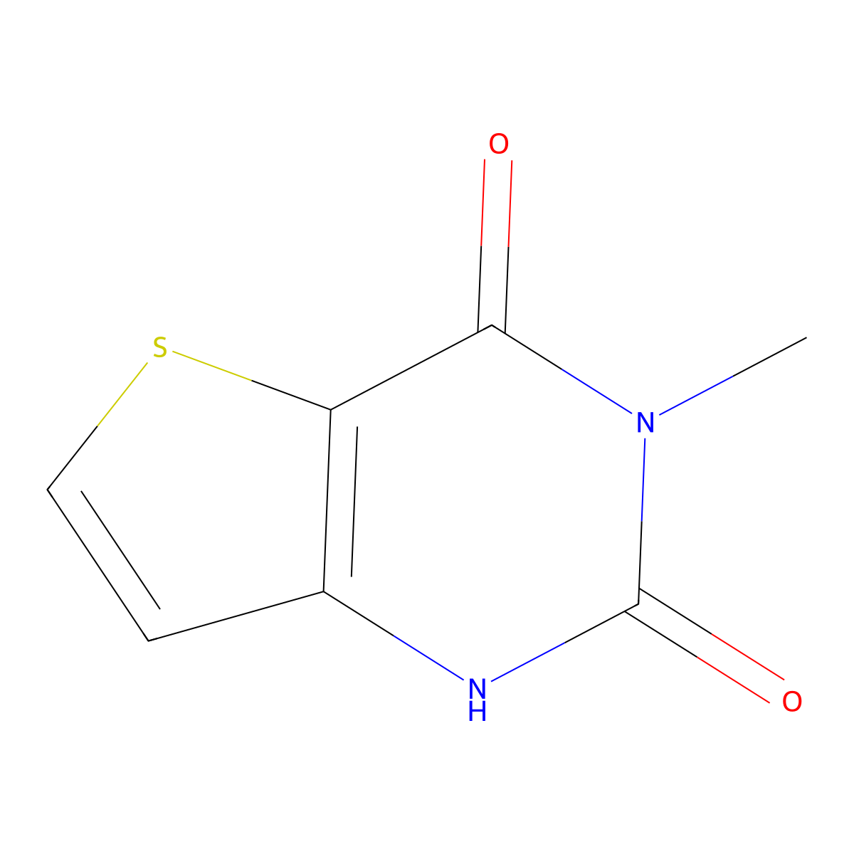 3-methylthieno[3,2-d]pyrimidine-2,4(1H,3H)-dione molecular structure, CAS 123260-26-4