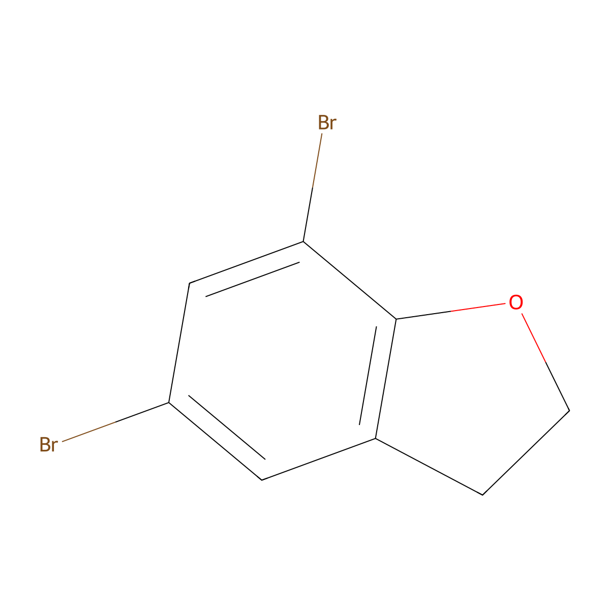 5,7-Dibromo-2,3-dihydrobenzofuran molecular structure, CAS 123266-59-1