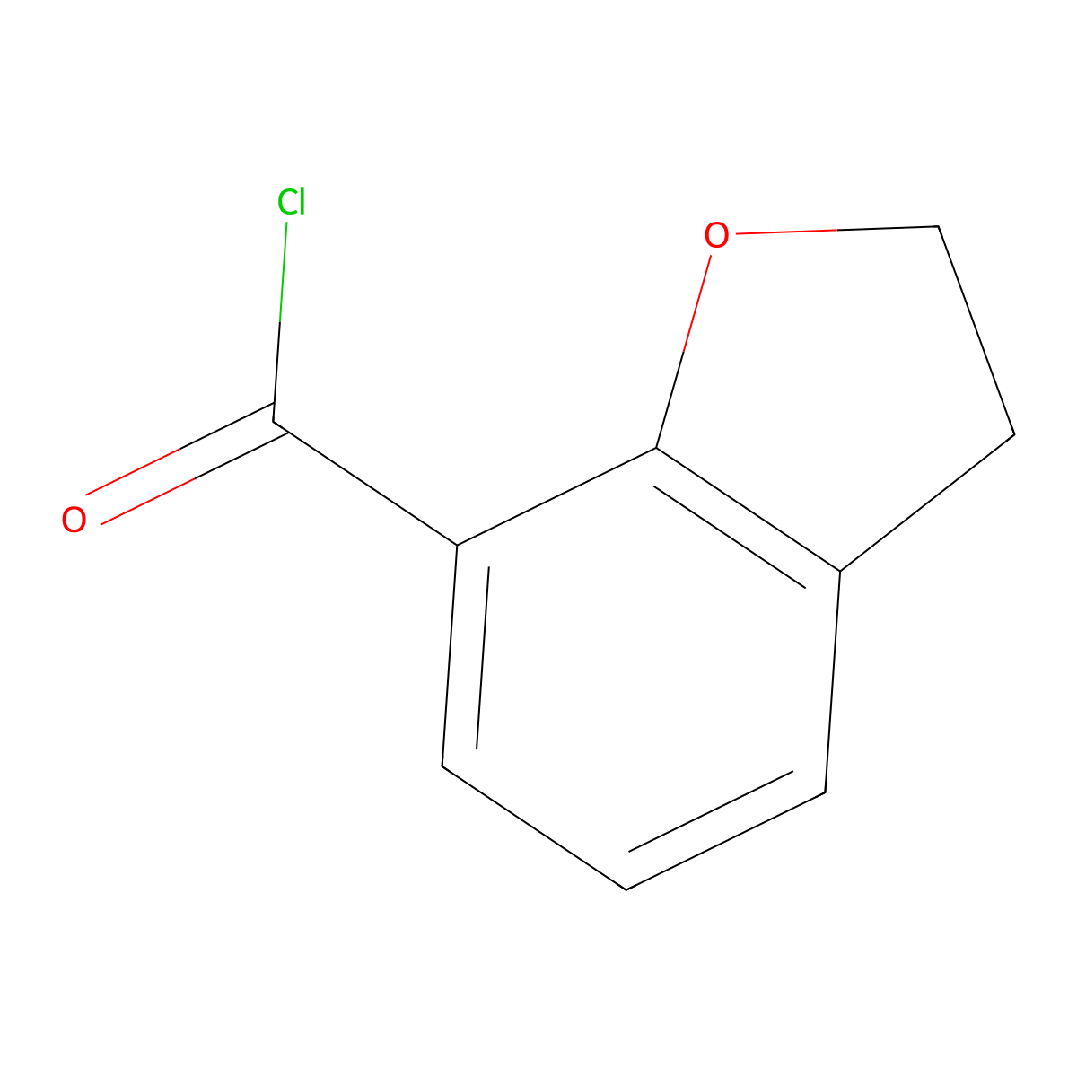 2,3-Dihydro-1-benzofuran-7-carbonyl chloride molecular structure, CAS 123266-63-7