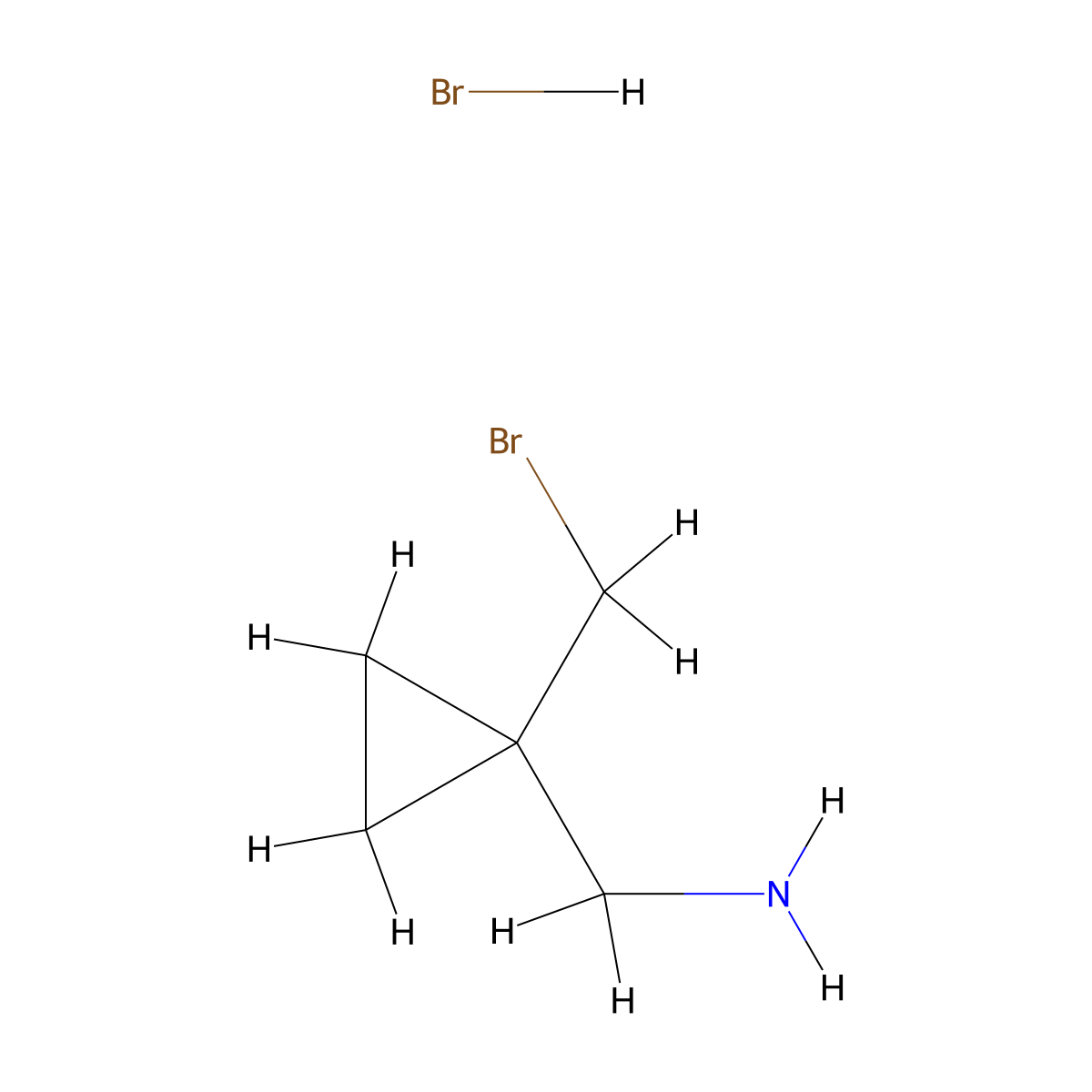 1-[1-(Bromomethyl)cyclopropyl]methanamine hydrobromide molecular structure, CAS 1232676-97-9