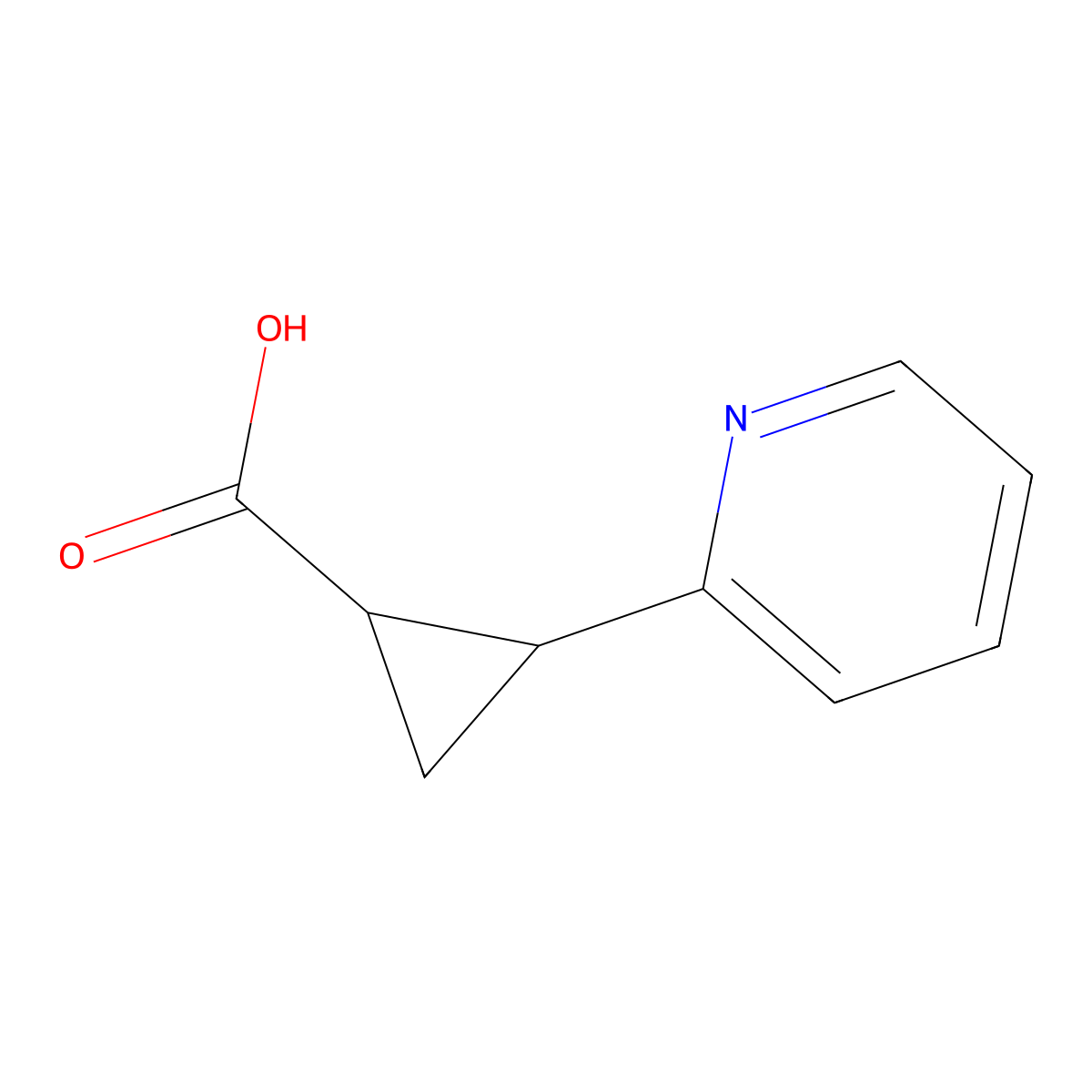 (1S,2S)-2-(Pyridin-2-YL)cyclopropane-1-carboxylic acid molecular structure, CAS 1232689-61-0