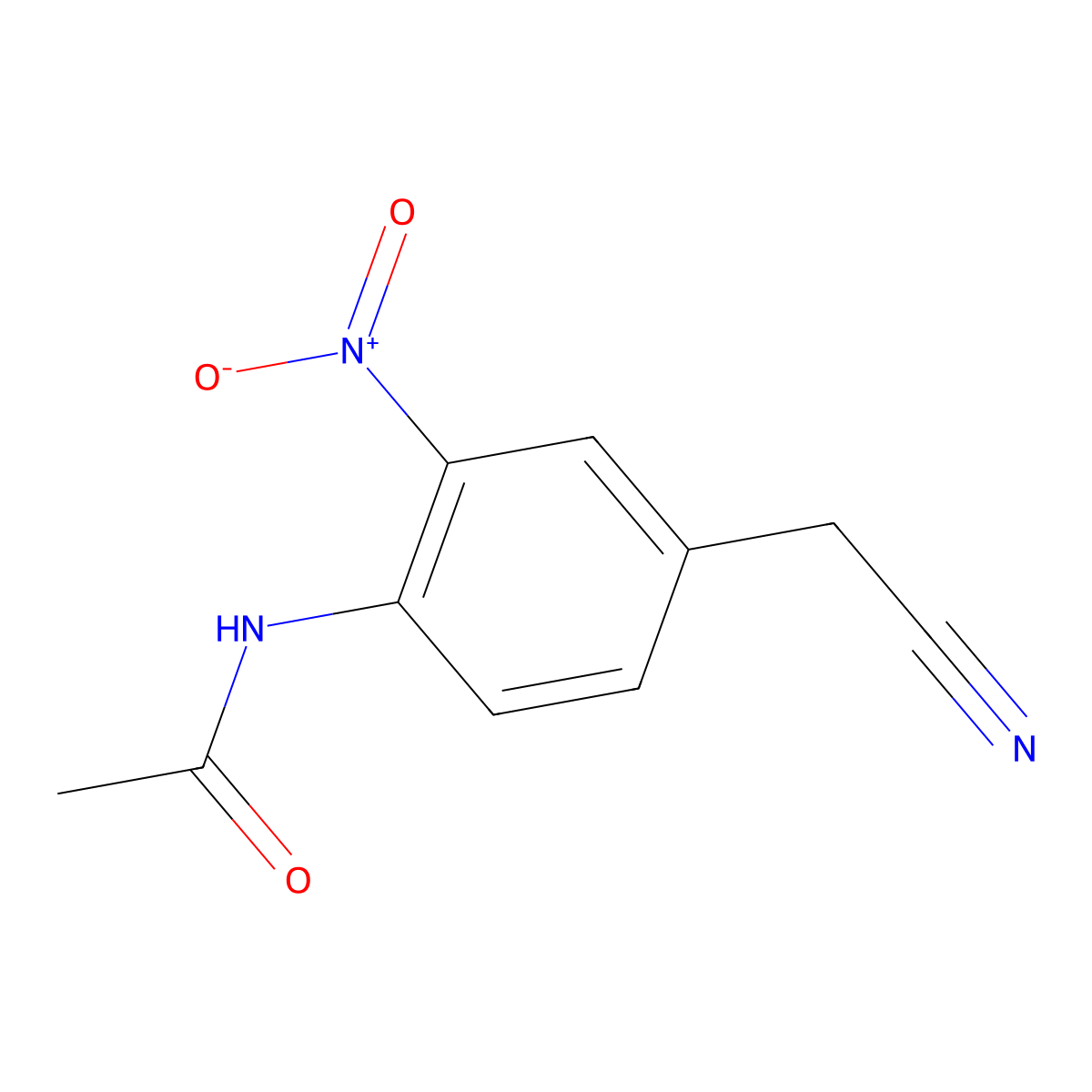 N-(4-(Cyanomethyl)-2-nitrophenyl)acetamide molecular structure, CAS 123270-23-5