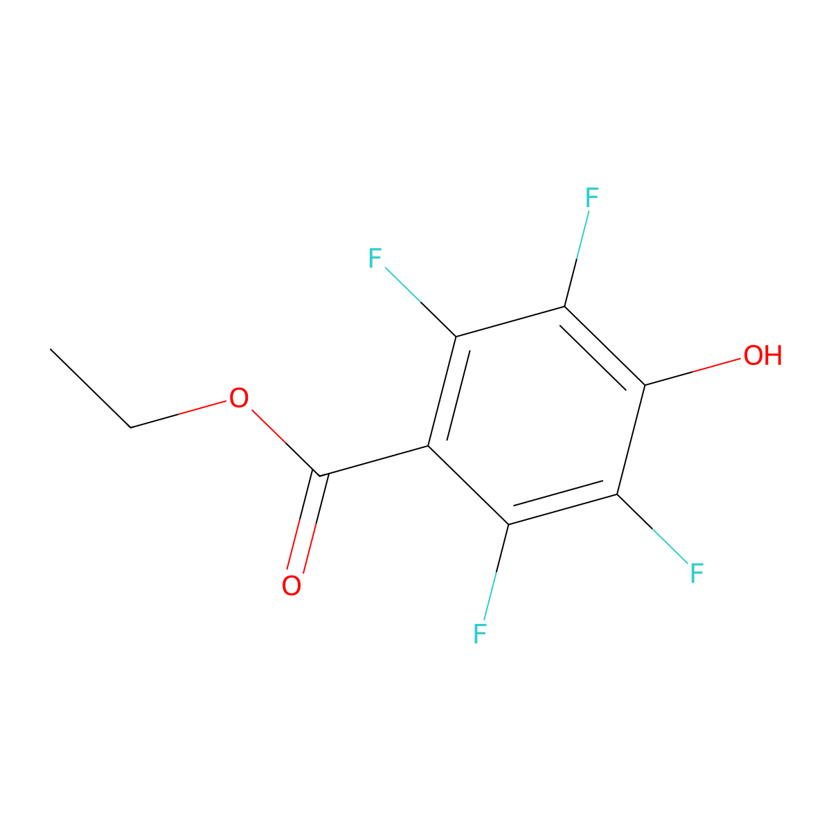 Ethyl 2,3,5,6-tetrafluoro-4-hydroxybenzoate molecular structure, CAS 123270-98-4