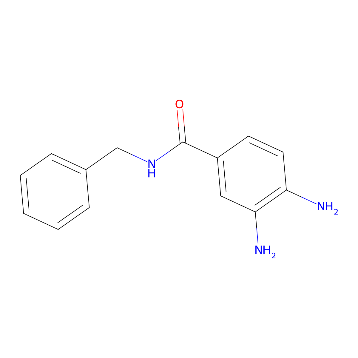 3,4-diamino-N-benzylbenzamide molecular structure, CAS 123272-58-2