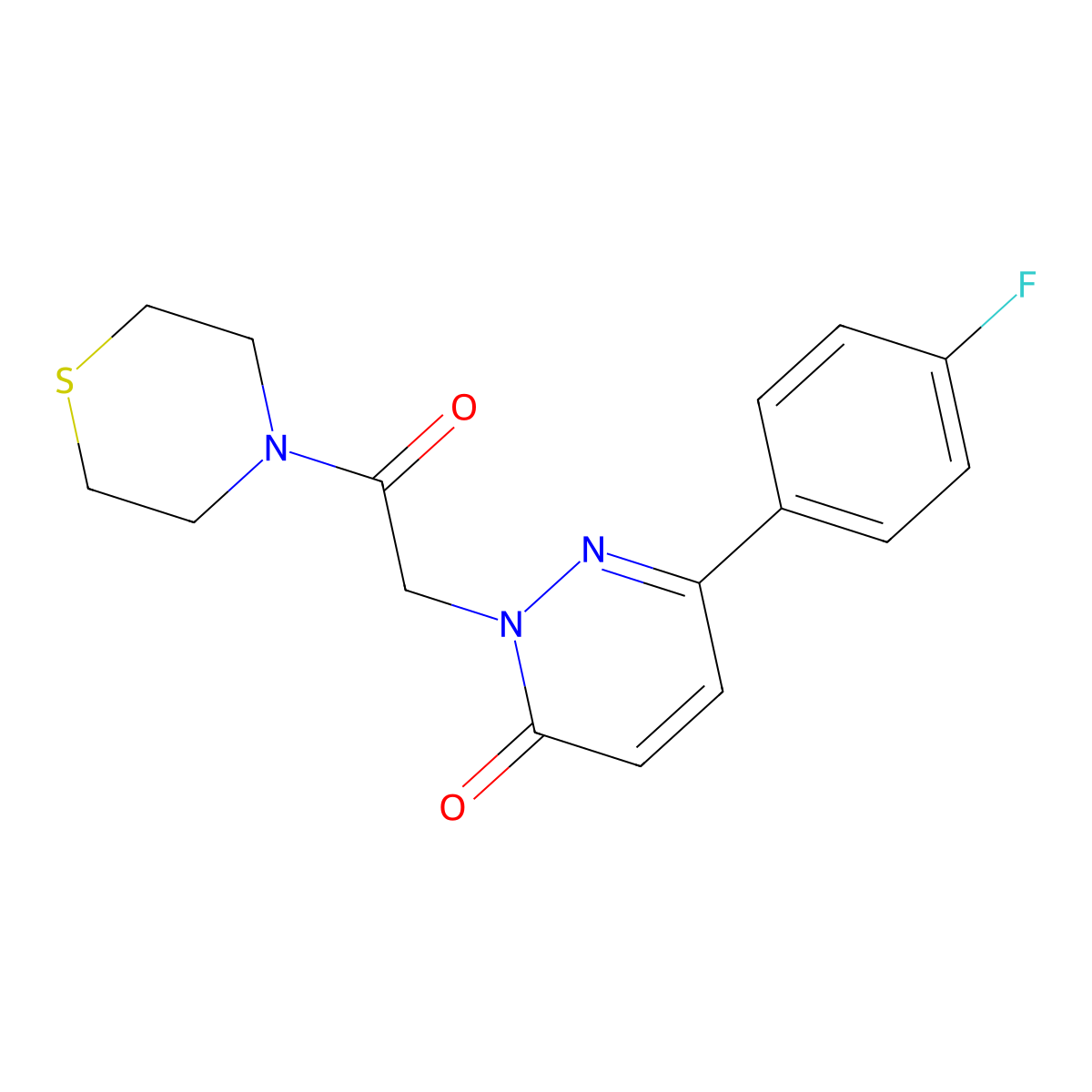 6-(4-fluorophenyl)-2-[2-oxo-2-(4-thiomorpholinyl)ethyl]-3(2H)-pyridazinone molecular structure, CAS 1232767-55-3