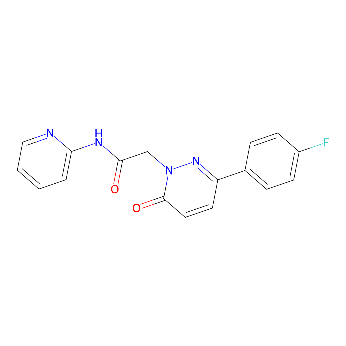 2-(3-(4-fluorophenyl)-6-oxopyridazin-1(6H)-yl)-N-(pyridin-2-yl)acetamide molecular structure, CAS 1232767-60-0