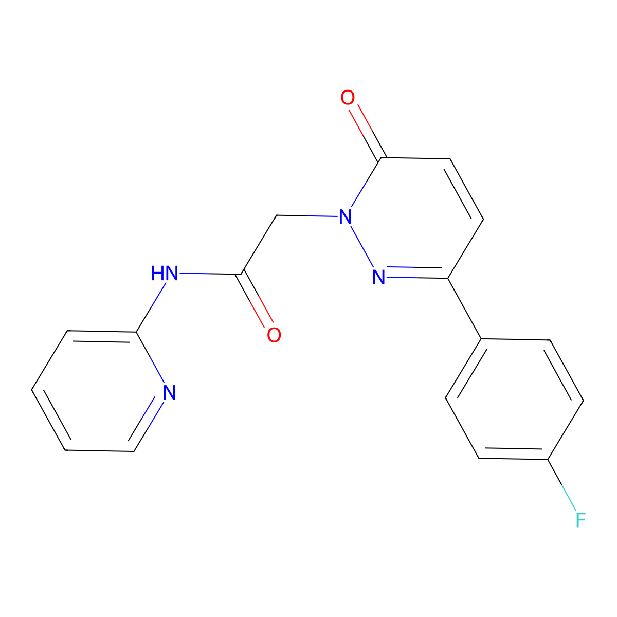 2-(3-(4-fluorophenyl)-6-oxopyridazin-1(6H)-yl)-N-(pyridin-2-yl)acetamide molecular structure, CAS 1232767-60-0