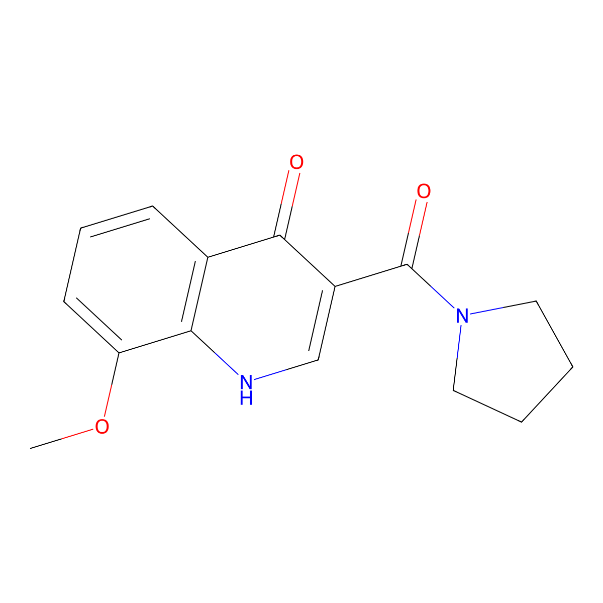 (4-Hydroxy-8-methoxyquinolin-3-yl)(pyrrolidin-1-yl)methanone molecular structure, CAS 1232768-26-1