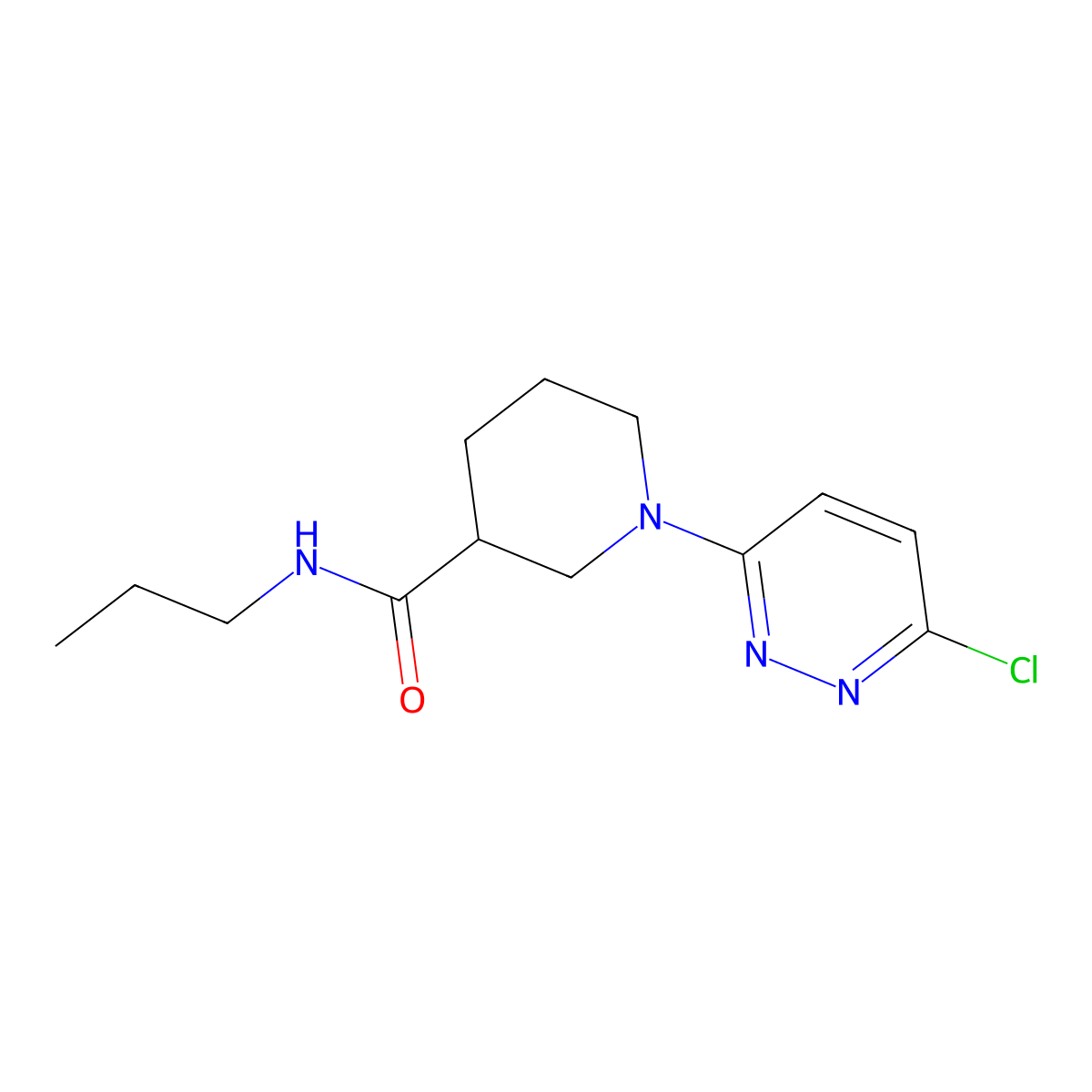 1-(6-chloropyridazin-3-yl)-N-propylpiperidine-3-carboxamide molecular structure, CAS 1232768-84-1
