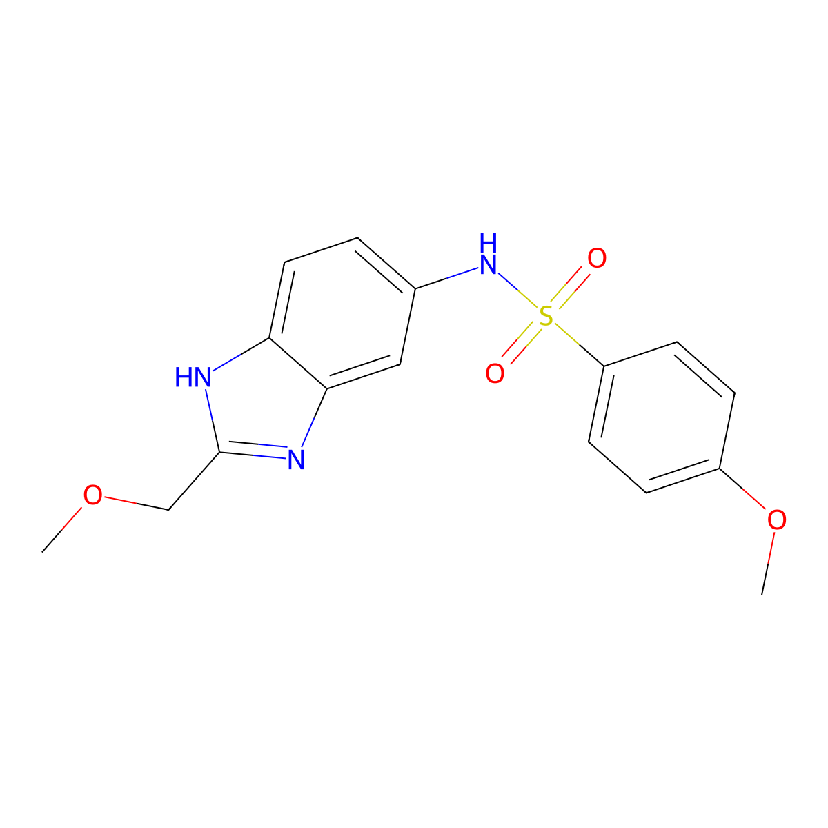 4-methoxy-N-[2-(methoxymethyl)-1H-benzimidazol-5-yl]benzenesulfonamide molecular structure, CAS 1232770-31-8