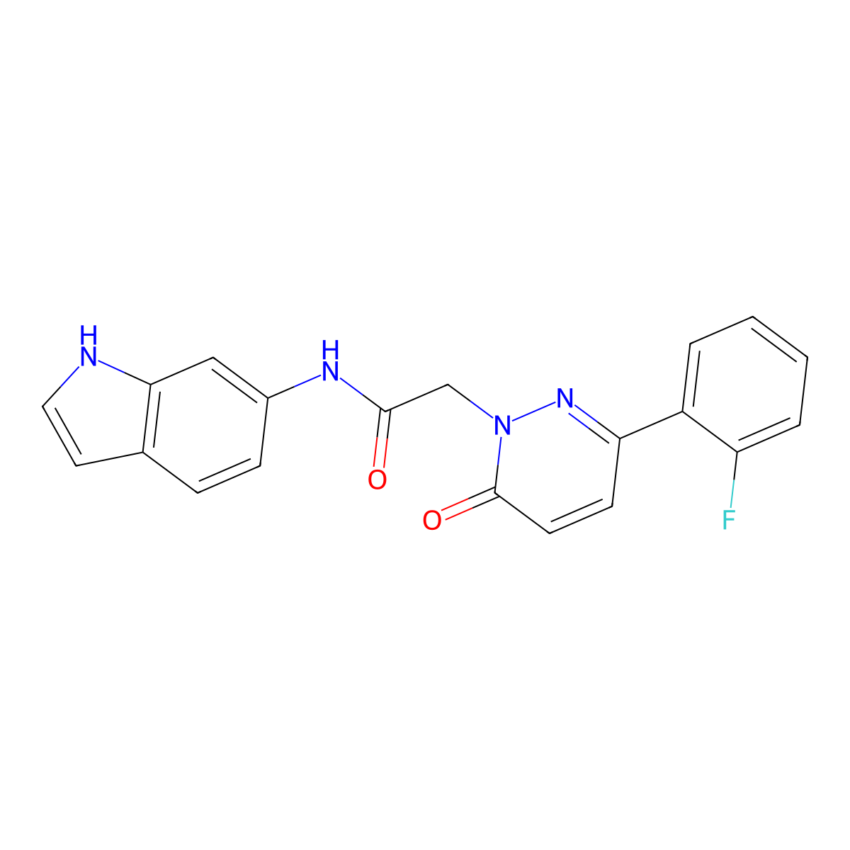 2-(3-(2-fluorophenyl)-6-oxopyridazin-1(6H)-yl)-N-(1H-indol-6-yl)acetamide molecular structure, CAS 1232770-93-2