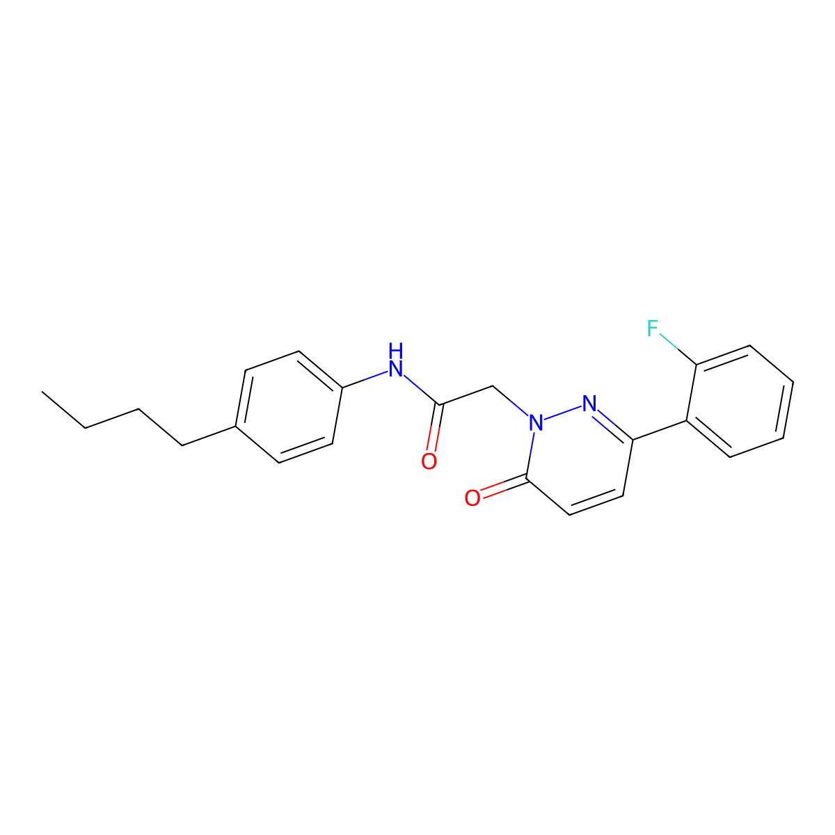 N-(4-butylphenyl)-2-[3-(2-fluorophenyl)-6-oxopyridazin-1(6H)-yl]acetamide molecular structure, CAS 1232771-07-1