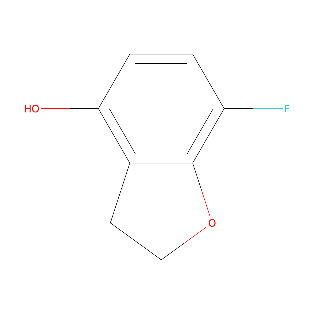 7-Fluoro-2,3-dihydro-benzofuran-4-OL molecular structure, CAS 1232774-17-2