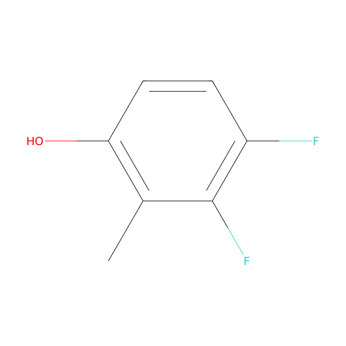 3,4-Difluoro-2-methylphenol molecular structure, CAS 1232774-26-3