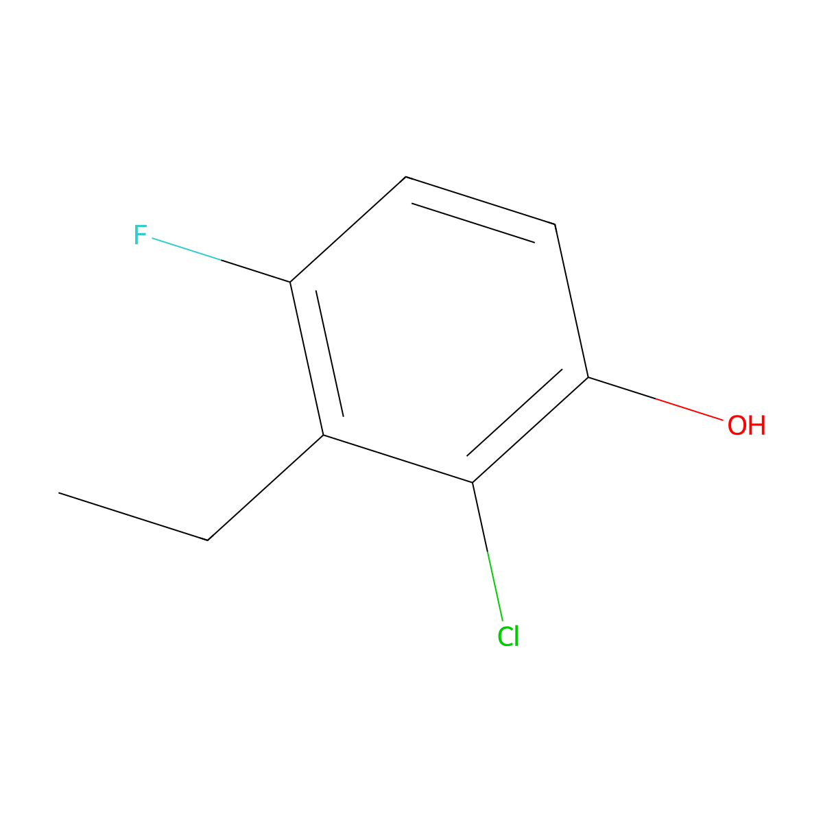 2-Chloro-3-ethyl-4-fluorophenol molecular structure, CAS 1232774-28-5