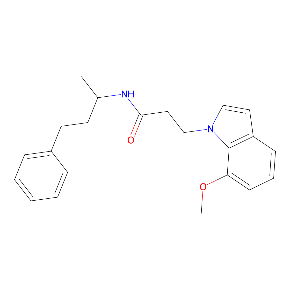 3-(7-methoxy-1H-indol-1-yl)-N-(4-phenylbutan-2-yl)propanamide molecular structure, CAS 1232776-61-2