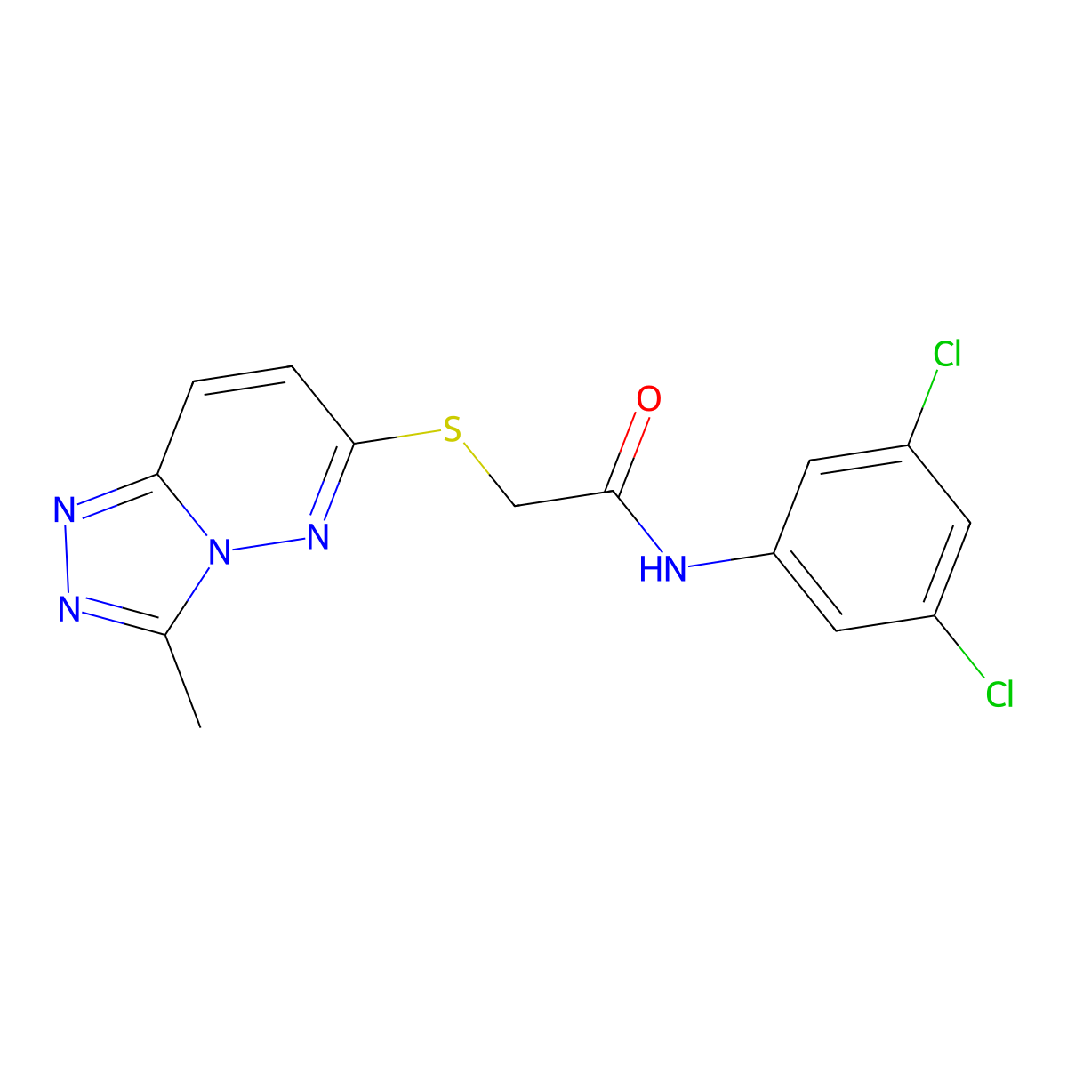 N-(3,5-dichlorophenyl)-2-[(3-methyl[1,2,4]triazolo[4,3-b]pyridazin-6-yl)sulfanyl]acetamide molecular structure, CAS 1232776-62-3