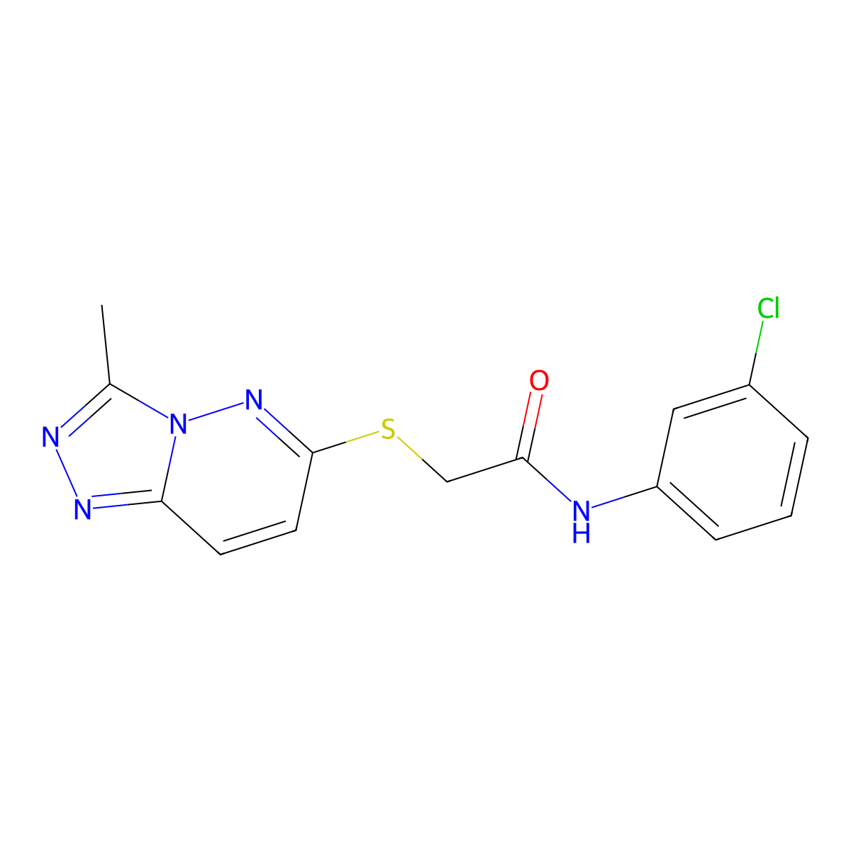 N-(3-chlorophenyl)-2-[(3-methyl[1,2,4]triazolo[4,3-b]pyridazin-6-yl)sulfanyl]acetamide molecular structure, CAS 1232776-71-4
