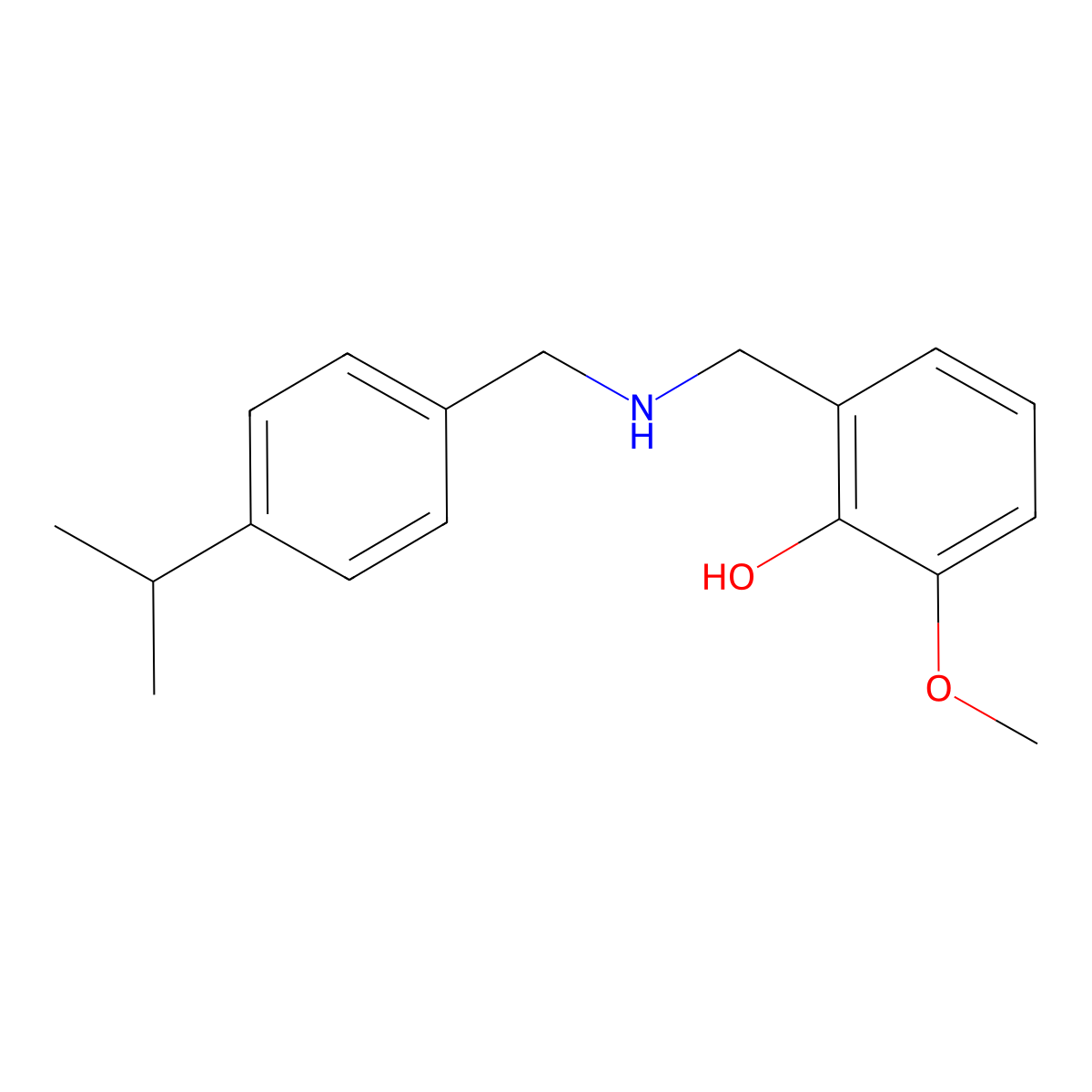2-{[(4-Isopropylbenzyl)amino]methyl}-6-methoxyphenol molecular structure, CAS 1232776-78-1