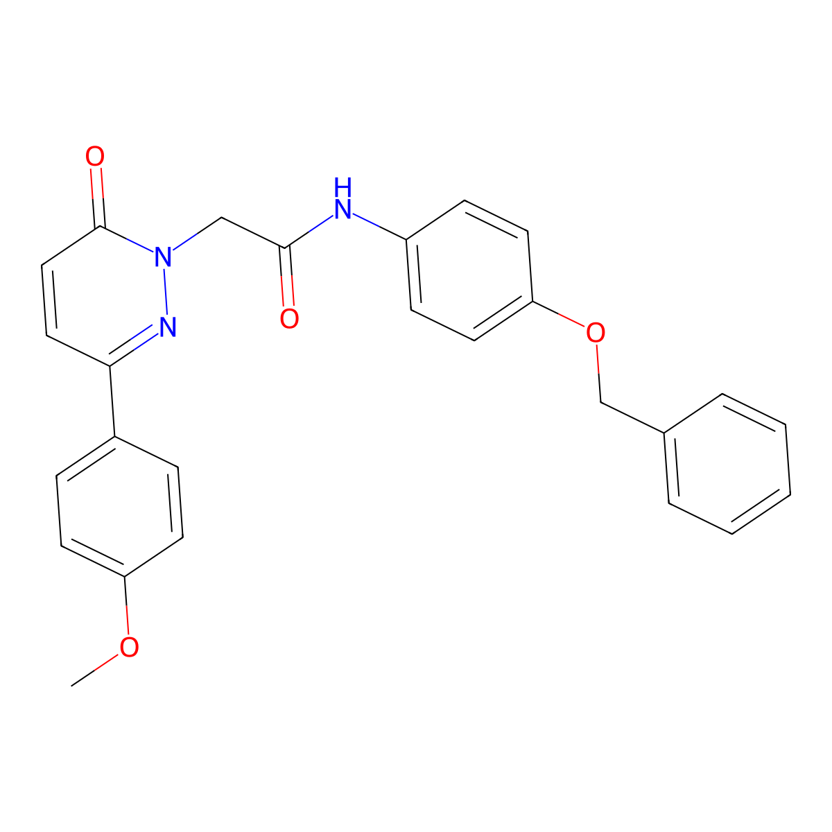N-(4-(benzyloxy)phenyl)-2-(3-(4-methoxyphenyl)-6-oxopyridazin-1(6H)-yl)acetamide molecular structure, CAS 1232777-13-7